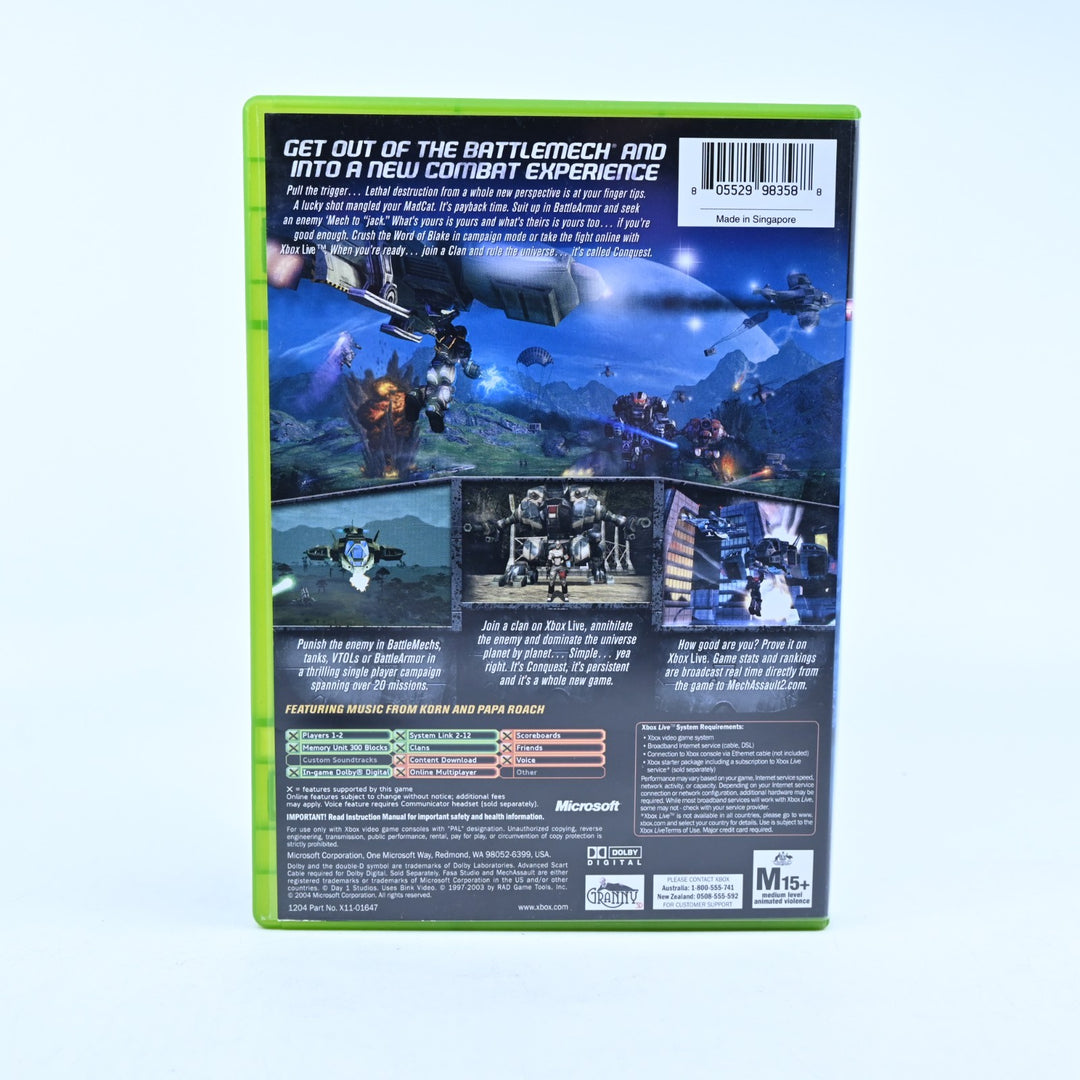Mechassault 2 Lone Wolf - Original Xbox Game + Manual - PAL - MINT DISC!