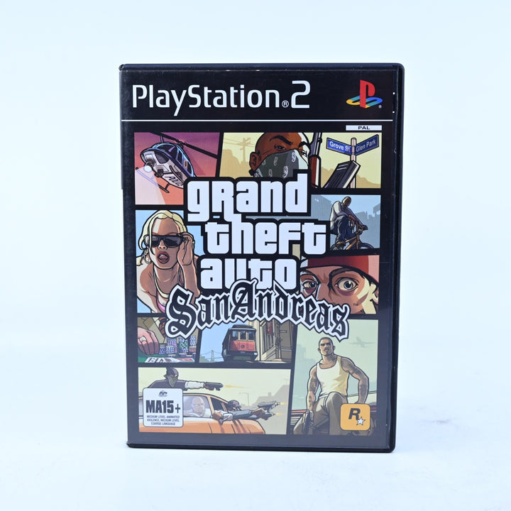 Grand Theft Auto: San Andreas - Sony Playstation 2 / PS2 Game + Manual + Map