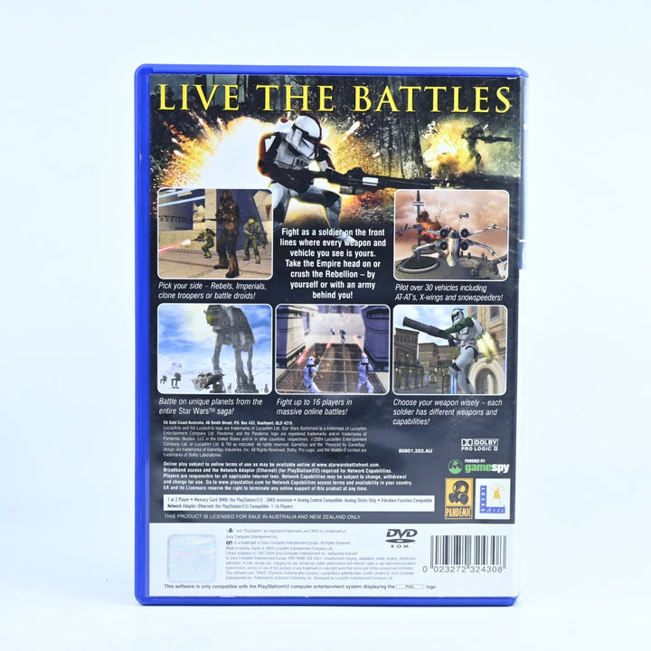 Star Wars Battlefront - Sony Playstation 2 / PS2 Game + Manual - PAL