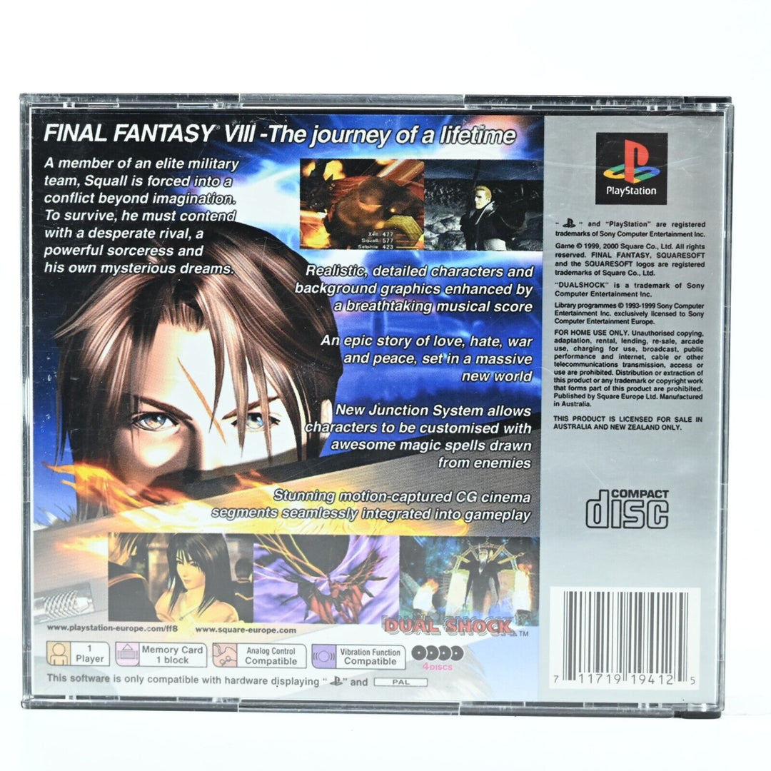 Final Fantasy VIII - Sony Playstation 1 / PS1 Game - PAL - FREE POST!