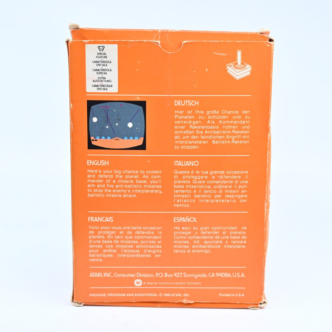Missile Command - Atari 2600 Boxed Game + Manual - PAL - FREE POST!