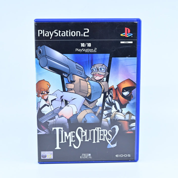 TimeSplitters 2 - Sony Playstation 2 / PS2 Game + Manual - PAL - MINT DISC!