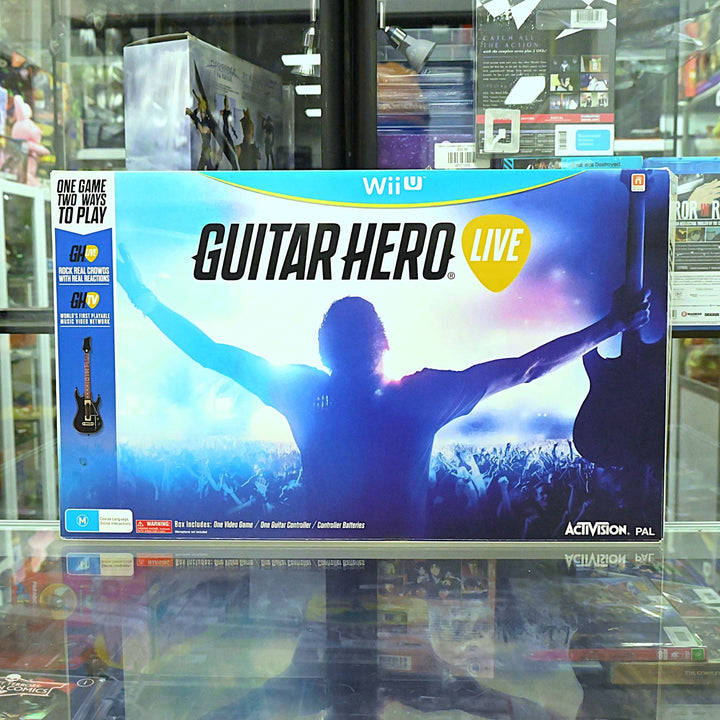 Guitar Hero Live - Box with Guitar & Nintendo Wii U Game - PAL - FREE POST!