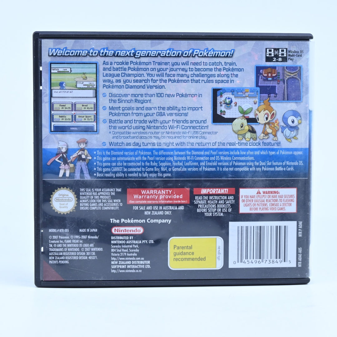 Pokemon Diamond Version - Nintendo DS Game - PAL + Manual - FREE POST!