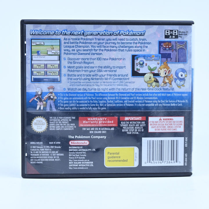 Pokemon Diamond Version - Nintendo DS Game - PAL + Manual - FREE POST!