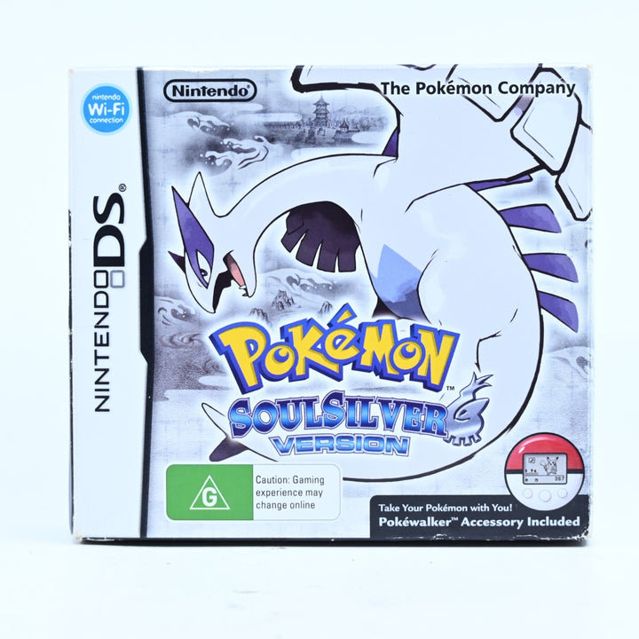 Pokemon SoulSilver - Nintendo DS Game Boxed + PokeWalker + Manual - Soul Silver