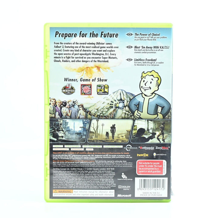 Fallout 3 - Xbox 360 Game + Manual - PAL - MINT DISC!