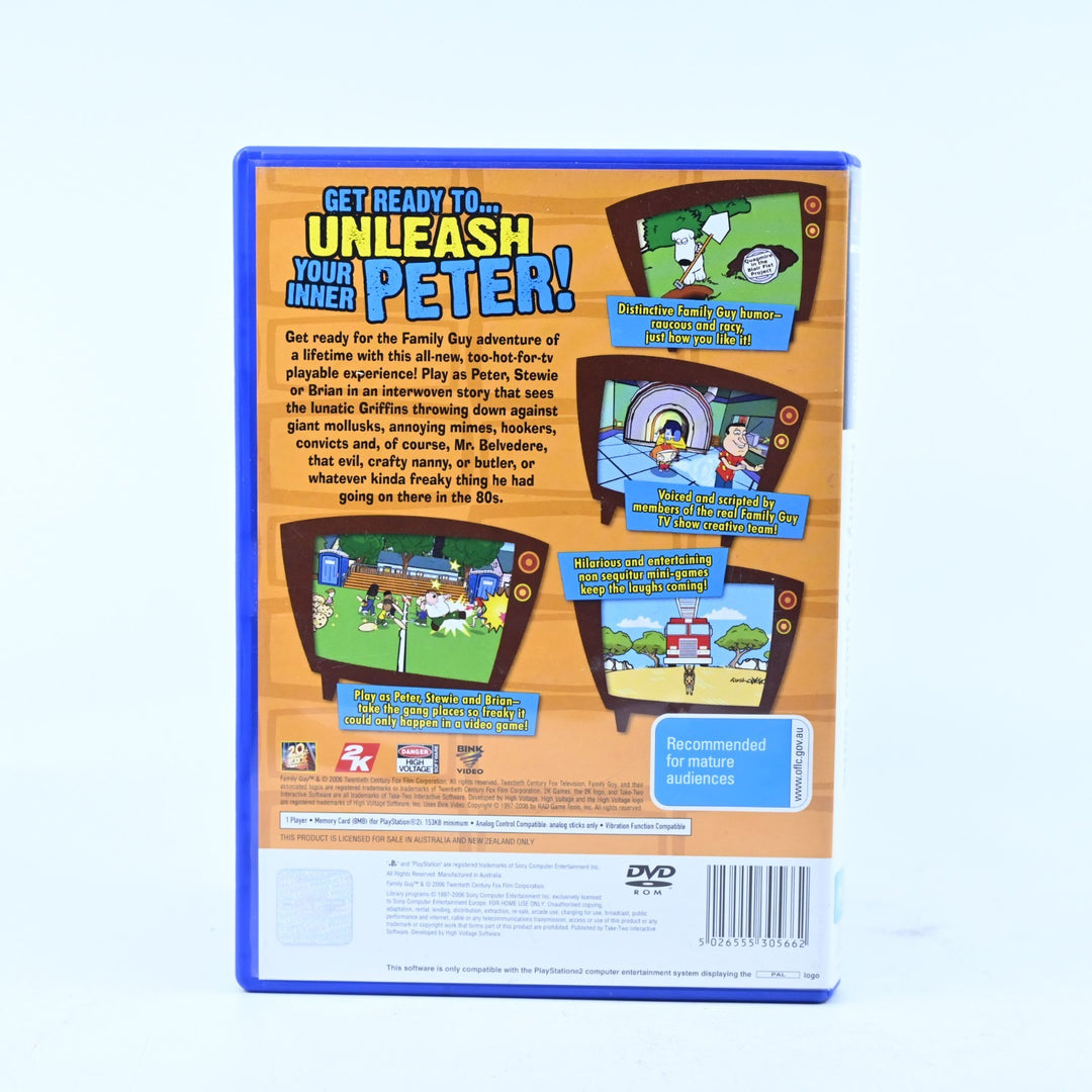 Family Guy Video Game - Sony Playstation 2 / PS2 Game + Manual - PAL