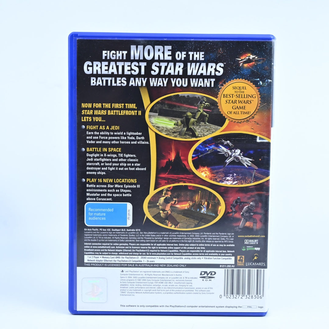 Star Wars Battlefront II - PS2 Game + Manual - PAL - NEAR MINT DISC!