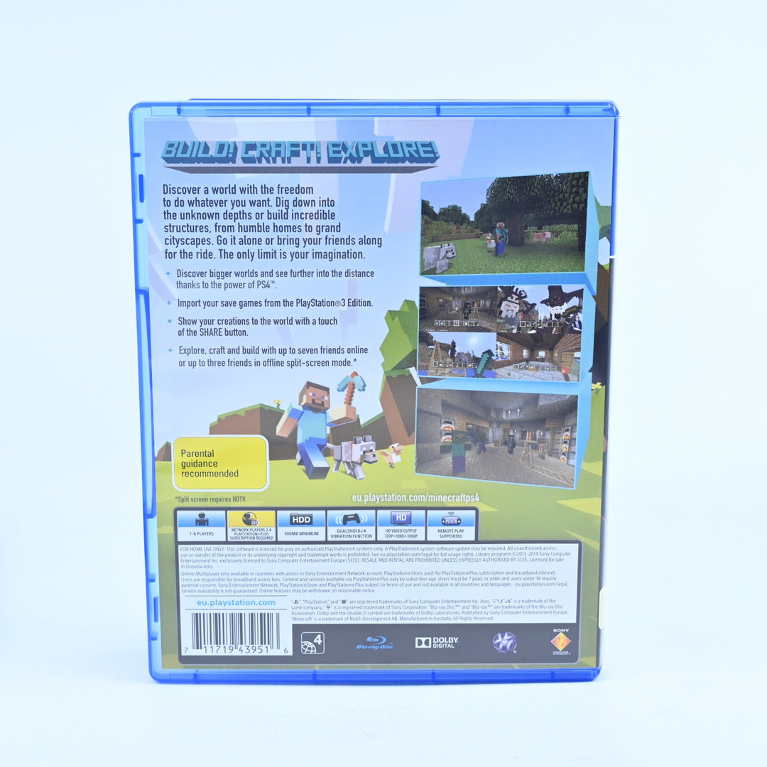 Minecraft - PlayStation 4 Edition - Sony Playstation 4 / PS4 Game - MINT DISC!