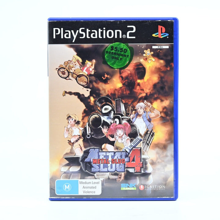 Metal Slug 4 - Sony Playstation 2 / PS2 Game + Manual - PAL - MINT DISC!