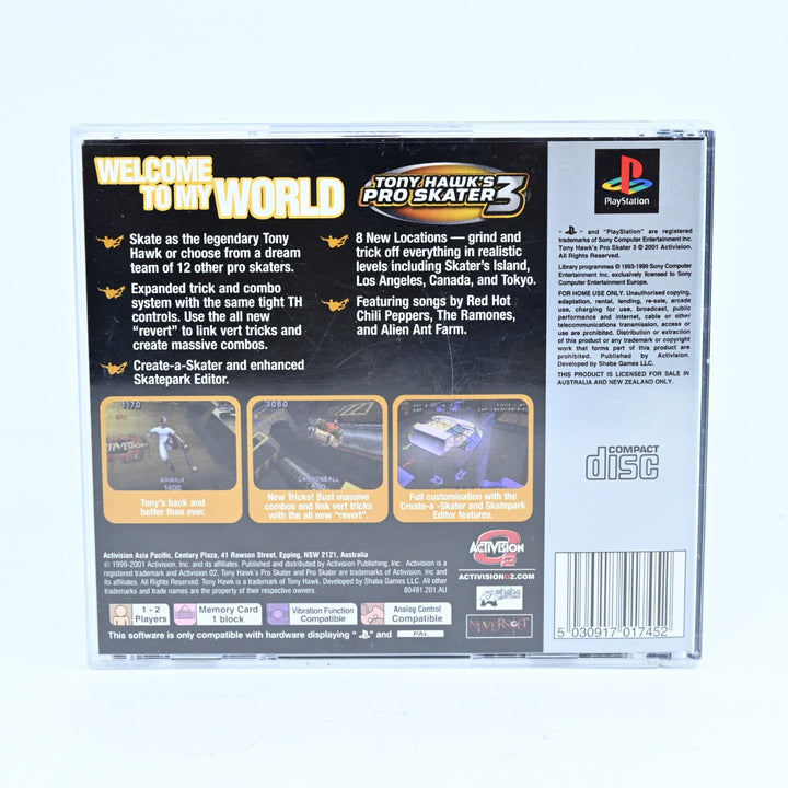 Tony Hawk's Pro Skater 3 - Sony Playstation 1 / PS1 Game - PAL - MINT DISC!
