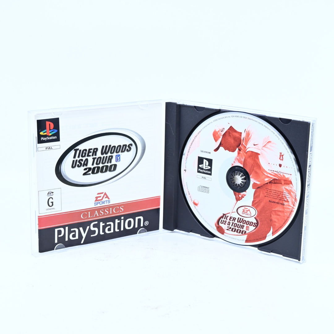 Tiger Woods USA Tour 2000 - Sony Playstation 1 / PS1 Game + Manual - PAL