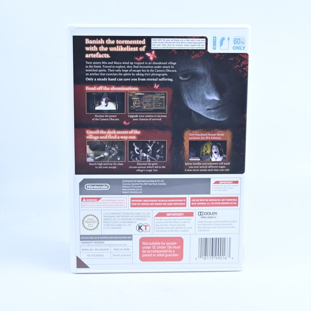 LIKE NEW! Project Zero 2 - Wii Edition - Nintendo Wii Game - PAL - MINT DISC!