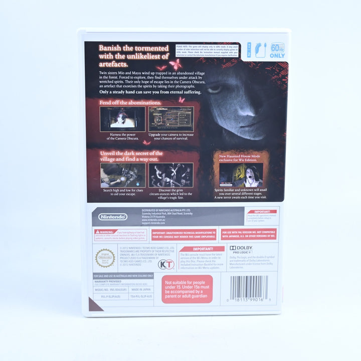 LIKE NEW! Project Zero 2 - Wii Edition - Nintendo Wii Game - PAL - MINT DISC!