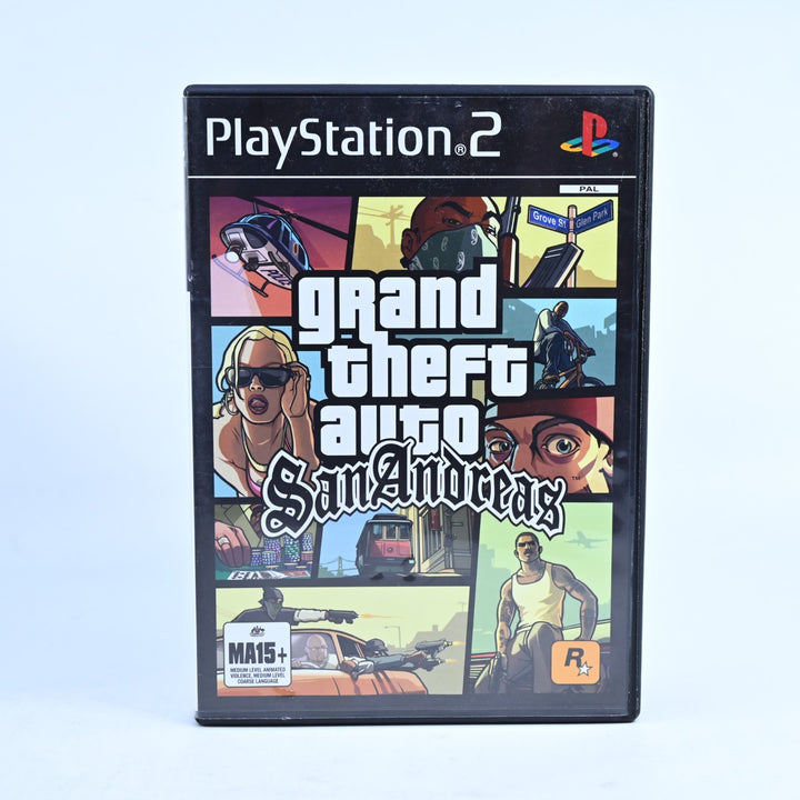 Grand Theft Auto San Andreas - Sony Playstation 2 / PS2 Game + Manual - No Map