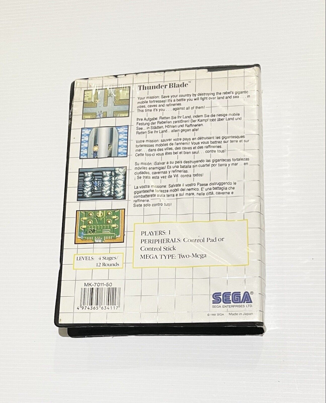 Thunder Blade  - Sega Master System Game - PAL - FREE POST!