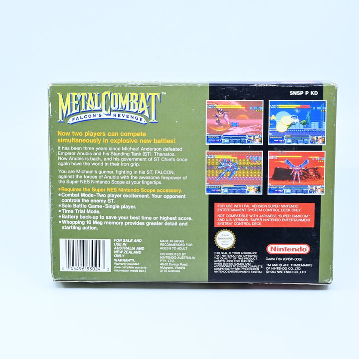 Metal Combat: Falcon's Revenge - Super Nintendo / SNES Boxed Game - PAL