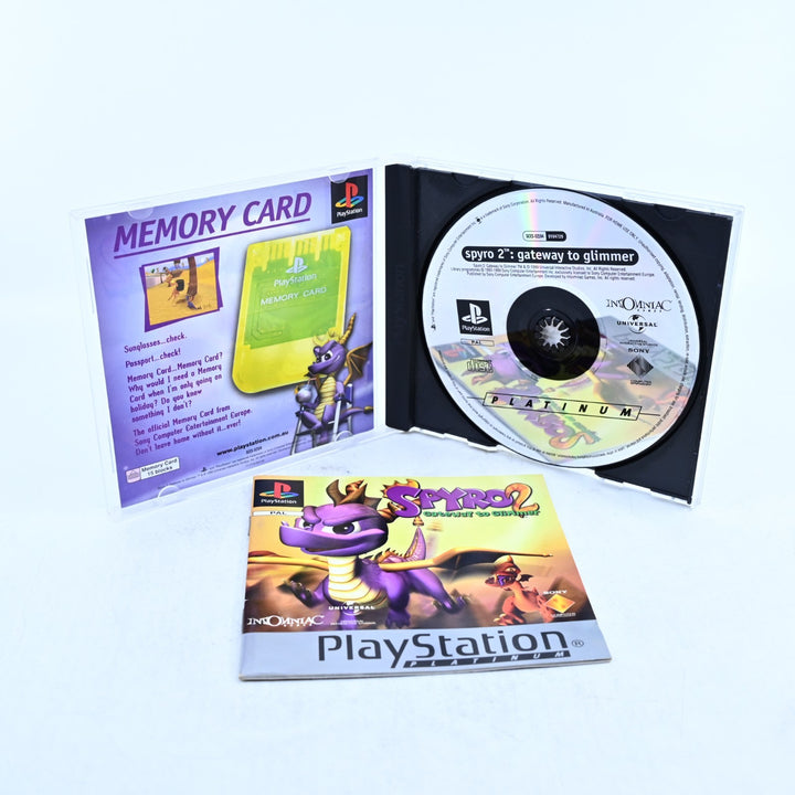 Spyro 2: Gateway to Glimmer - Sony Playstation 1 / PS1 Game + Manual - PAL