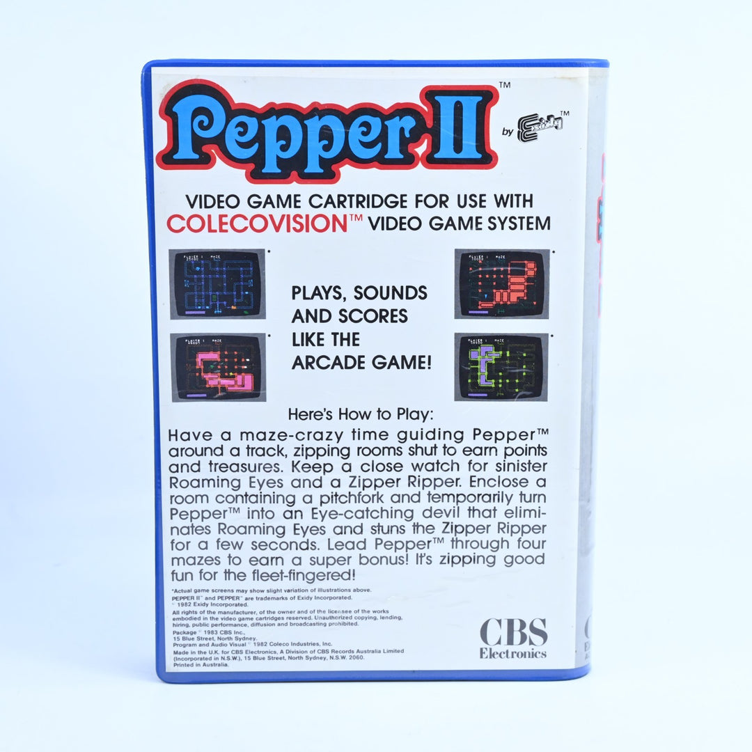 Pepper II - ColecoVision Game + Manual - Region Free - FREE POST!