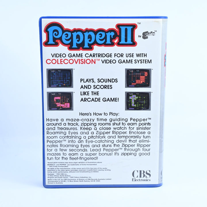 Pepper II - ColecoVision Game + Manual - Region Free - FREE POST!