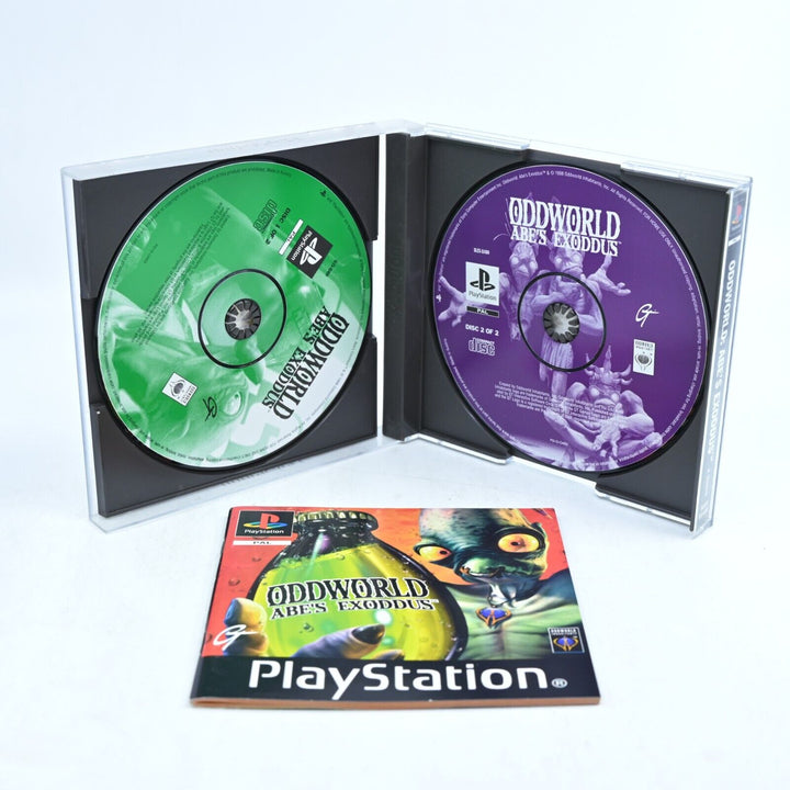 Oddworld: Abe's Exoddus - Sony Playstation 1 / PS1 Game + Manual - MINT DISCS!