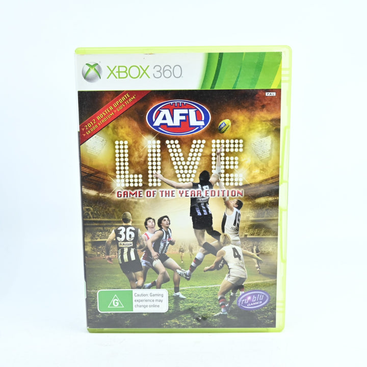 AFL Live: Game of The Year Edition - Xbox 360 Game + Manual - PAL - MINT DISC!