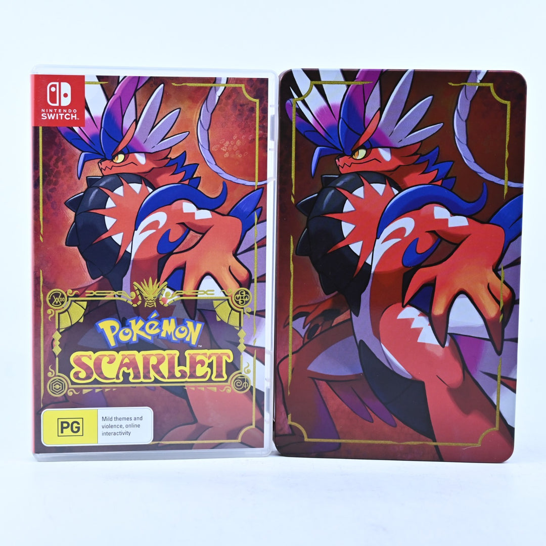 Pokemon Scarlet - Nintendo Switch Game + Steelbook - FREE POST!