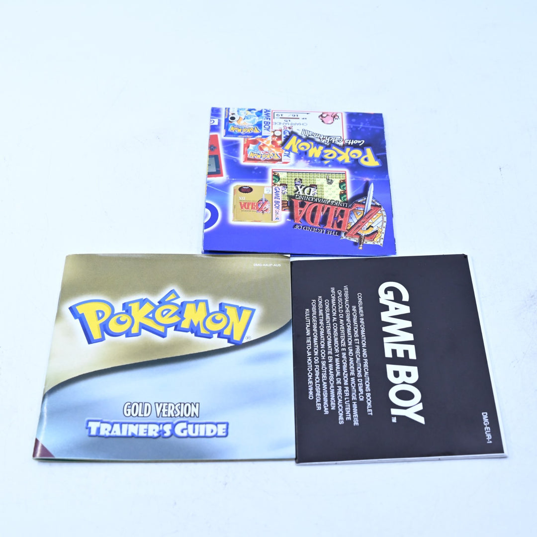 Pokemon Gold Version - Nintendo Gameboy Color Boxed Game - PAL - NEW BATTERY!
