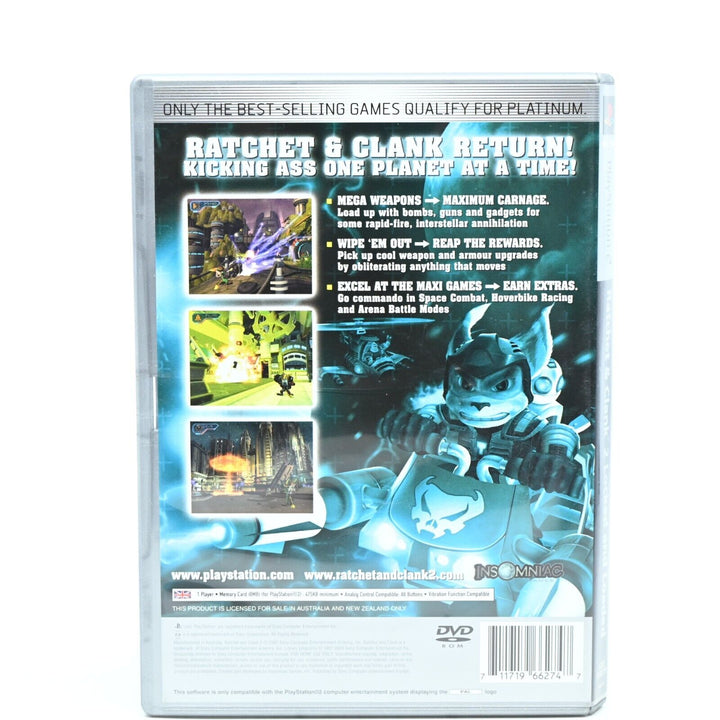 Ratchet & Clank 2: Locked and Loaded - Sony Playstation 2 / PS2 Game + Manual