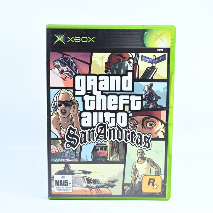 Grand Theft Auto: San Andreas - Original Xbox Game - No Manual - PAL - MINT DISC
