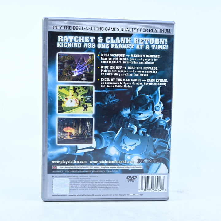 Ratchet & Clank 2: Locked and Loaded - Sony Playstation 2 / PS2 Game + Manual
