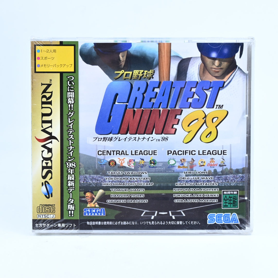 SEALED! Greatest Nine 98 - Sega Saturn Game + Manual - NTSC-J - MINT DISC!
