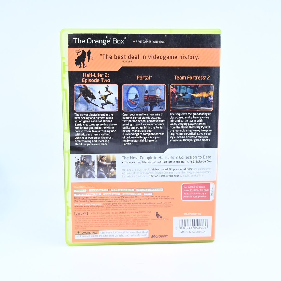 The Orange Box - Xbox 360 Game + Manual - PAL - MINT DISC!