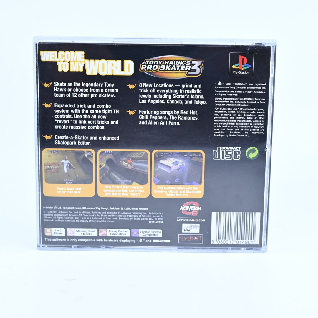 Tony Hawk's Pro Skater 3 - Sony Playstation 1 / PS1 Game + Manual - PAL