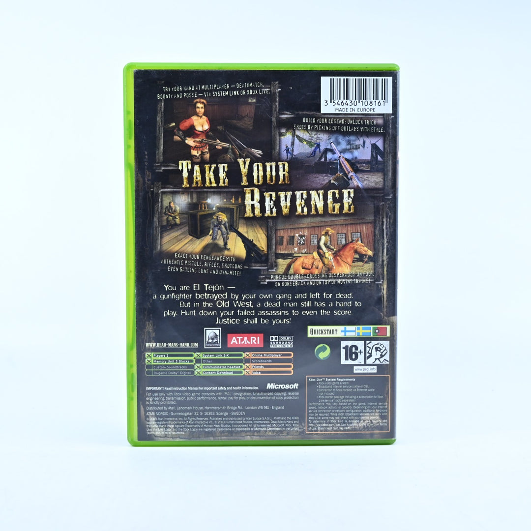 Dead Man's Hand - Original Xbox Game + Manual - PAL - MINT DISC!