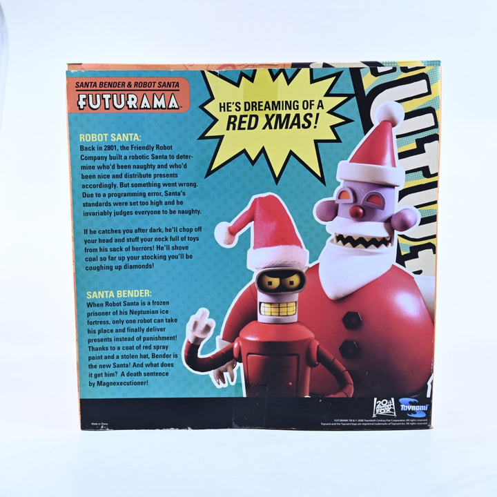 Santa Bender & Robot Santa - 2008 Convention Exclusive Futurama Toynami - Toy