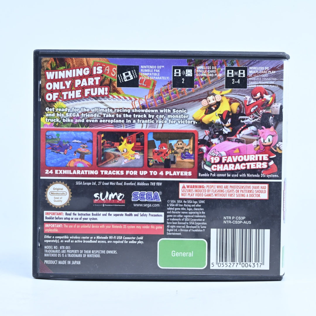 Sonic & Sega All-Stars Racing - Nintendo DS Game - PAL - No Manual - FREE POST!