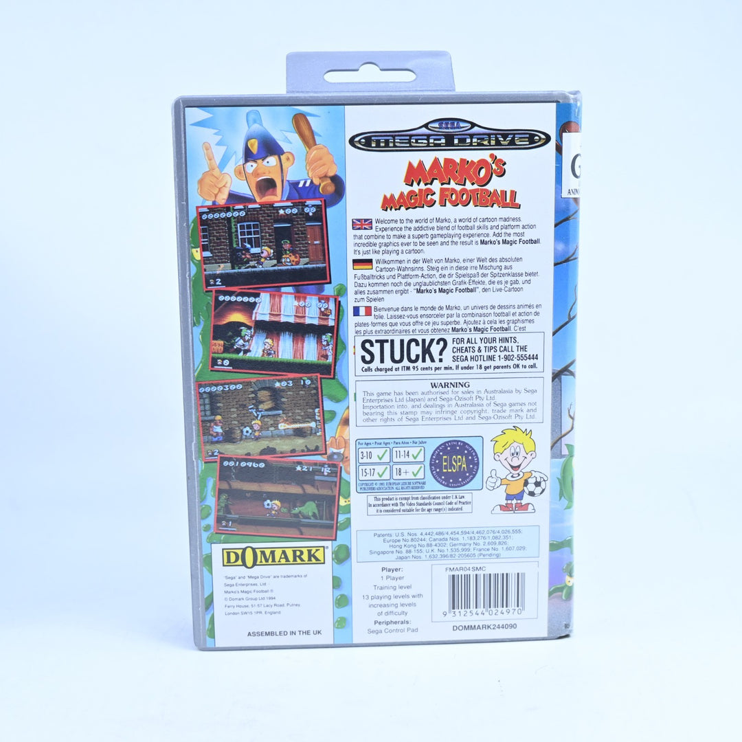 Marko's Magic Football - Sega Mega Drive Game + Manual - PAL - FREE POST!