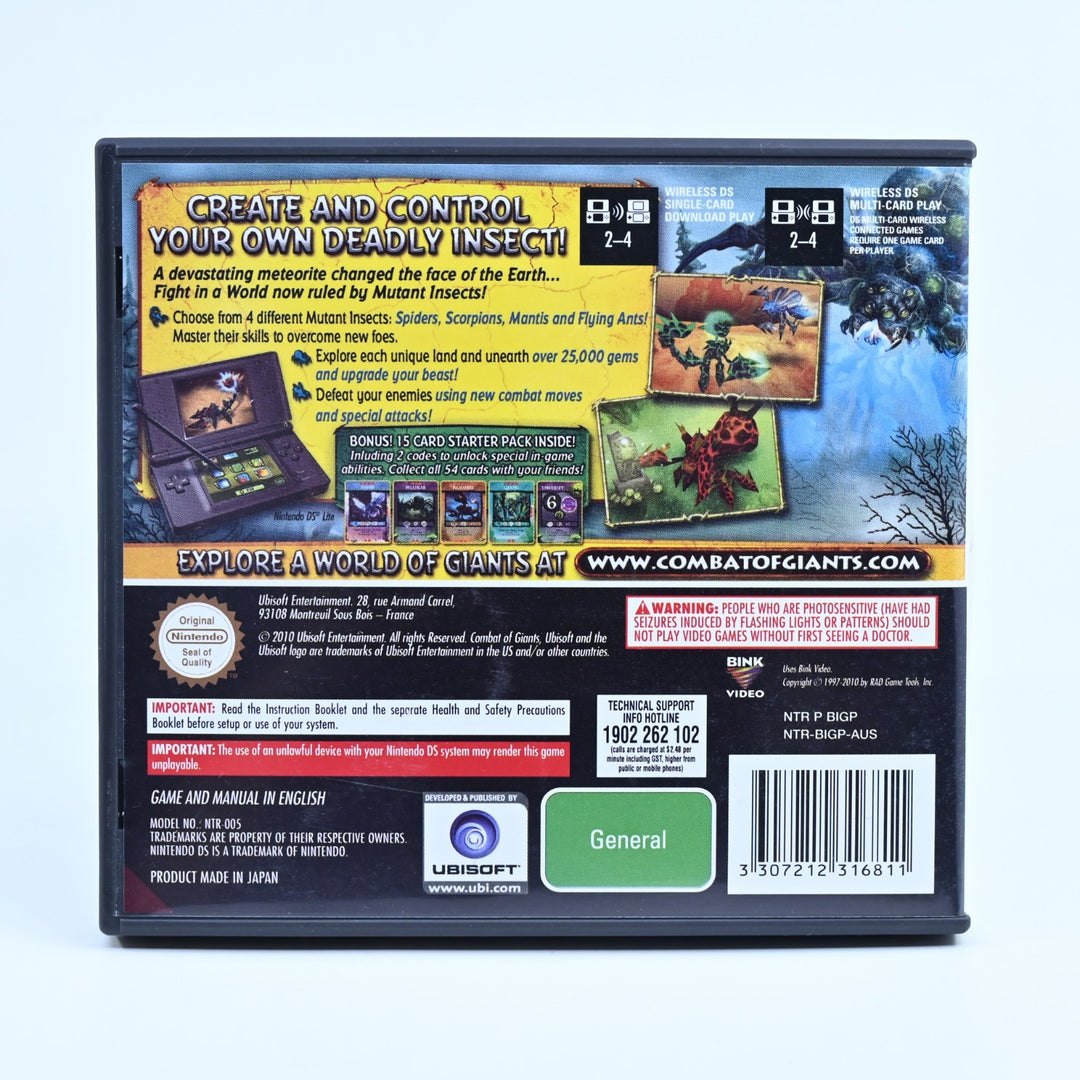 Combat of Giants: Mutant Insects - Nintendo DS Game + Manual - PAL - FREE POST!
