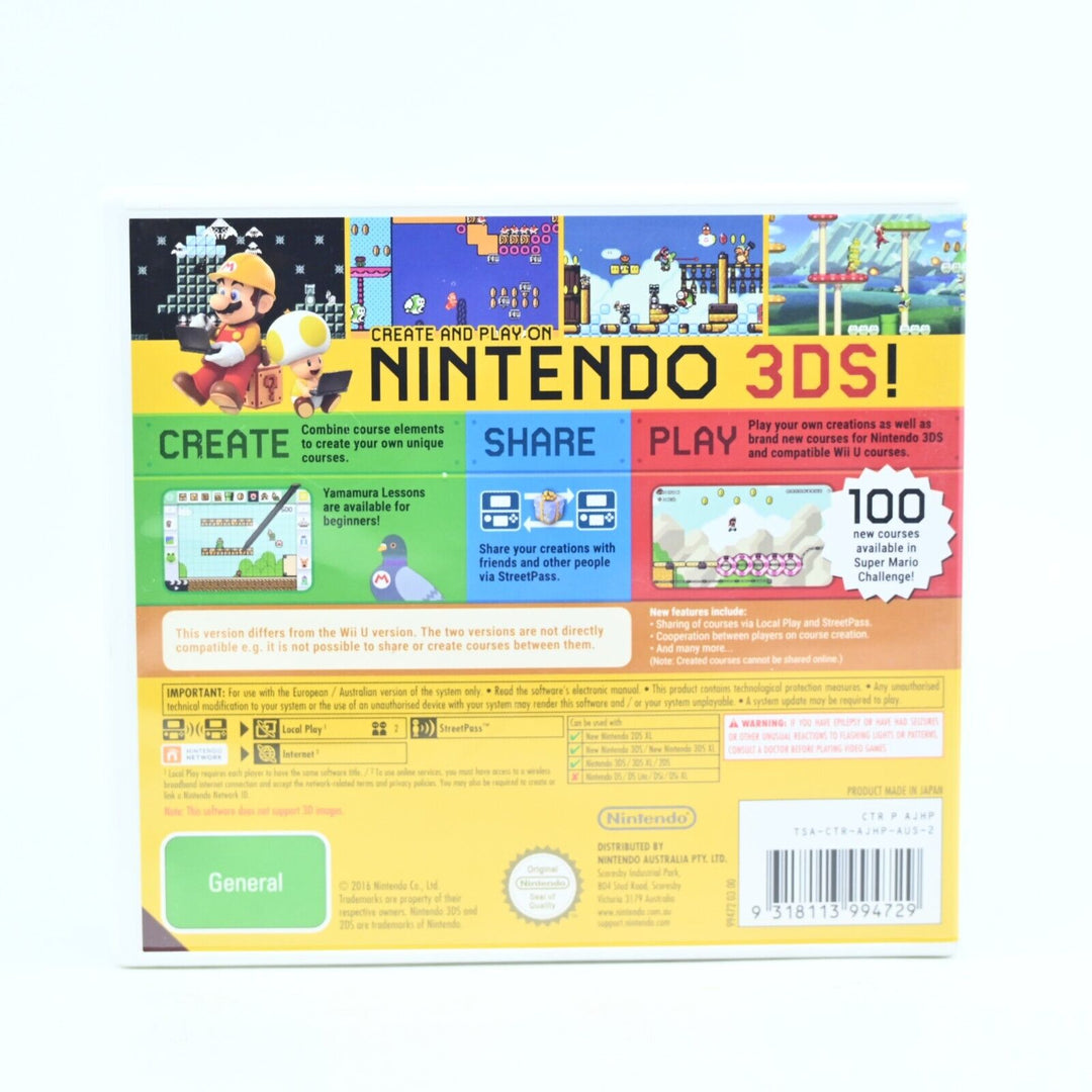 Super Mario Maker - Nintendo 3DS Game - PAL - FREE POST!