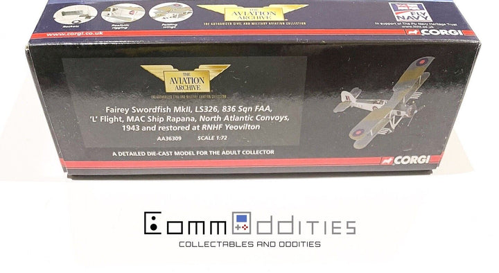 AS NEW! CORGI FLEET AIR ARM SERIES FAIRLEY SWORDFISH AA36309 Plane