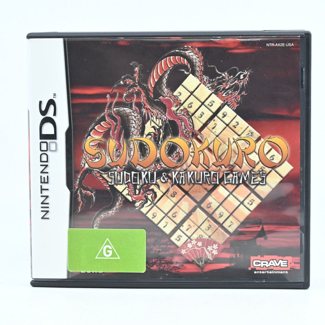 Sudokuro: Sudoku & Kakuro Games - Nintendo DS Game - PAL + Manual - FREE POST!