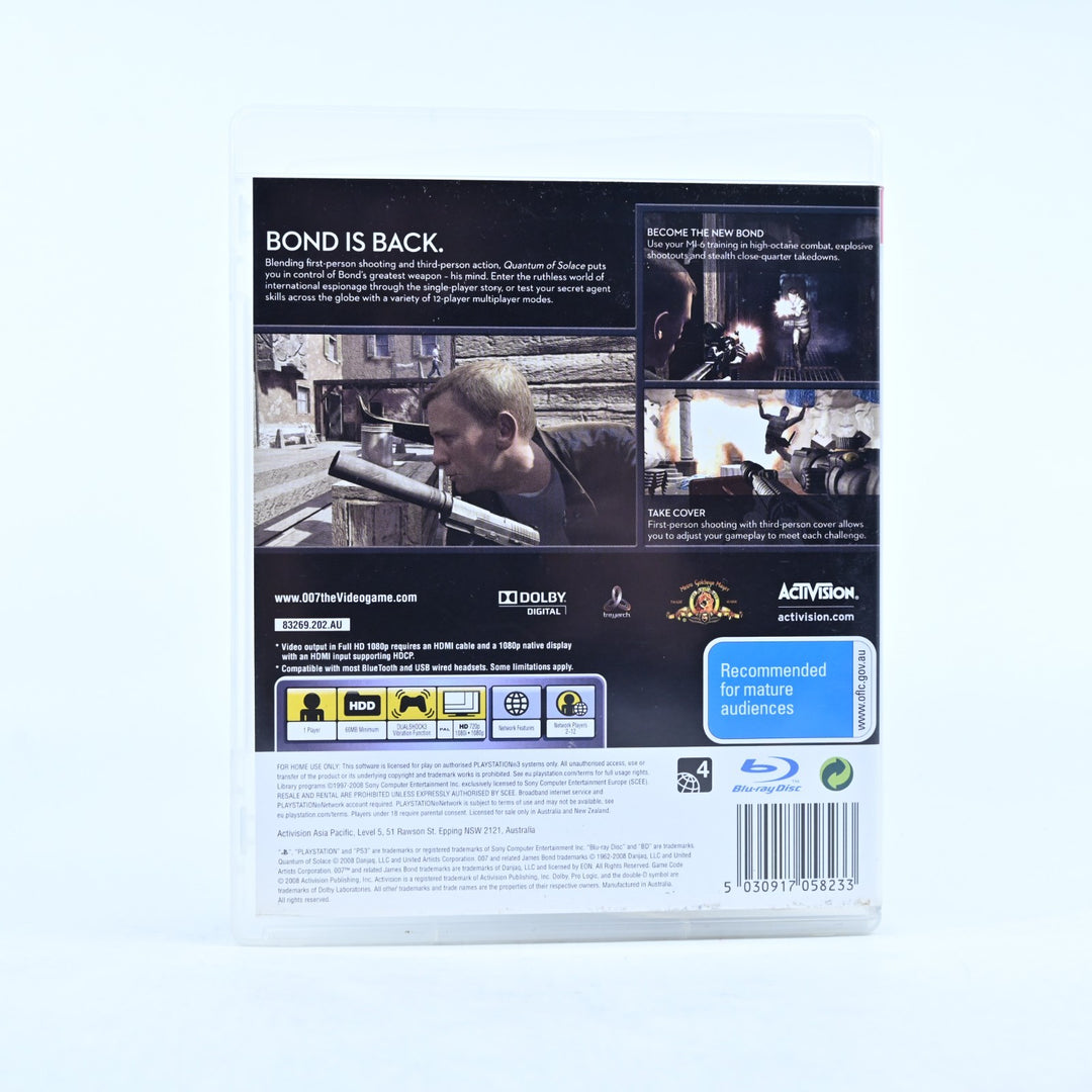 James Bond 007: Quantum of Solace - Sony Playstation 3 / PS3 Game + Manual