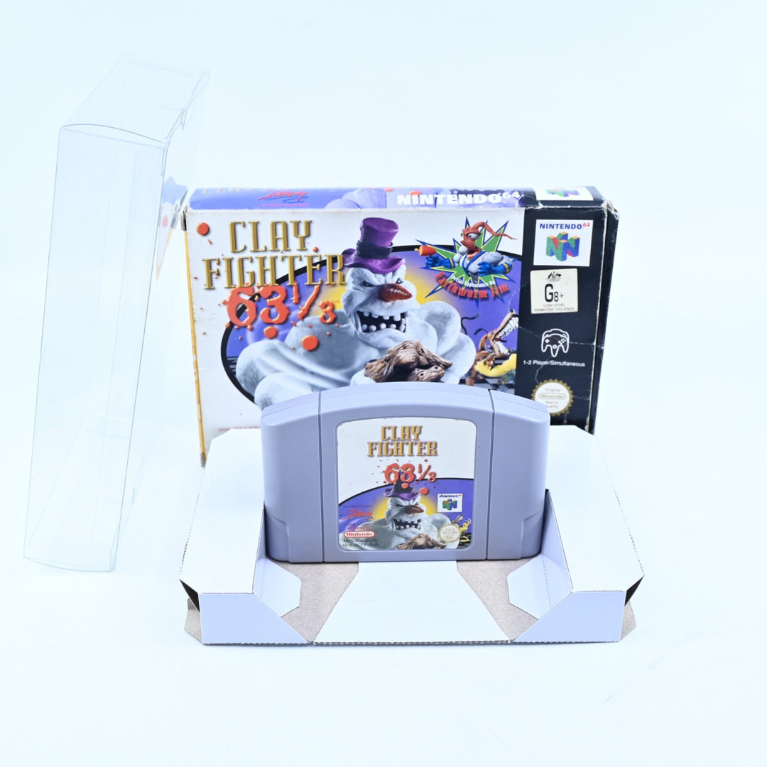 Clay Fighter 63 ⅓ - N64 / Nintendo 64 Boxed Game - PAL - Clay Fighter 63 1/3