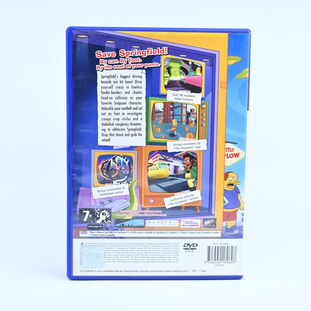 The Simpsons Hit & Run - Sony Playstation 2 / PS2 Game + Manual - PAL