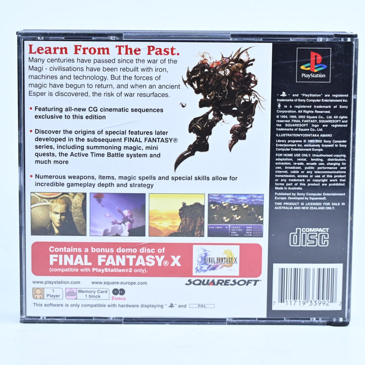 Final Fantasy VI - Sony Playstation 1 / PS1 Game + Manual - PAL - MINT DISCS!