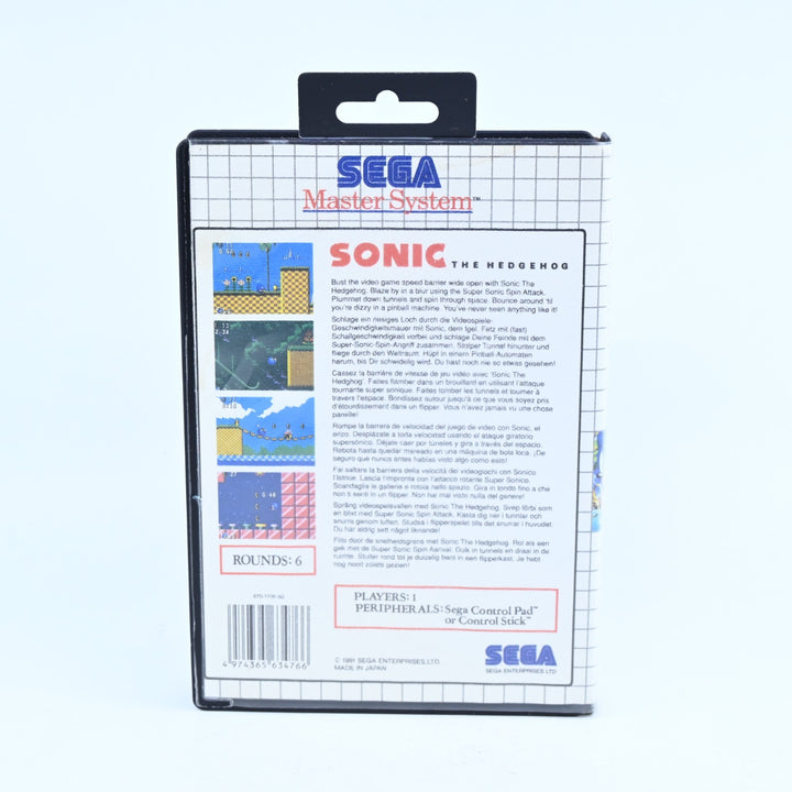 Sonic The Hedgehog - Sega Master System Game + Manual - PAL - FREE POST!