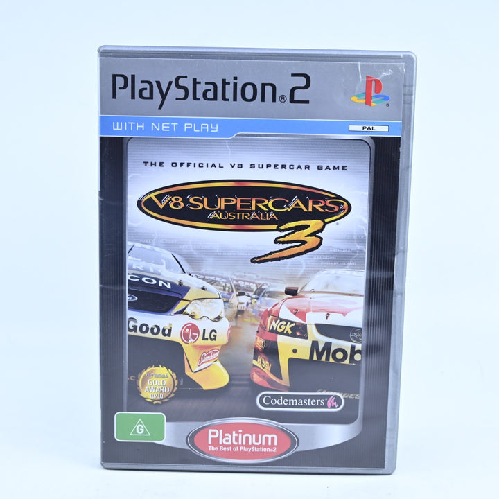 V8 Supercars Australia 3 - Sony Playstation 2 / PS2 Game - No Manual - PAL