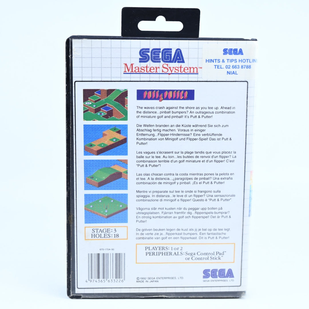 Putt & Putter - Sega Master System Game + Manual - PAL - FREE POST!